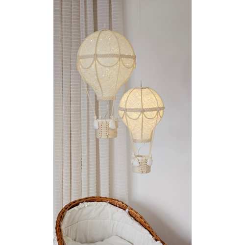 Baby night light, Beige hot air balloon, Set in two size