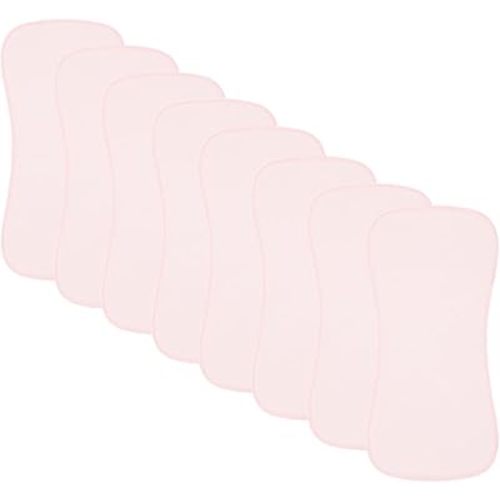 8 Pack Baby Burp Cloths, Unisex for Boys and Girls, Super Absorbent and Soft Towel,Solid Color (Pink)