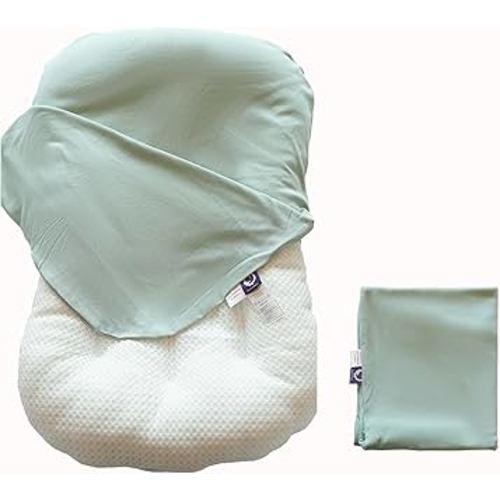 CooCooBaby Organic Infant Lounger Cover, 100% Organic Cotton, Newborn Essentials, Baby Gifts | Cover Only (Sage Green)