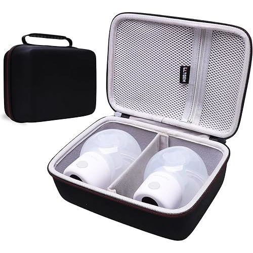 LTGEM Breast Pumps Carrying Bag Case Compatible with 2pcs Momcozy S12 Pro / S12Pro / S9 / M5 / All Momcozy Wearable Breast Pump Suitable, Breast Pump Small Storage Case(Black)