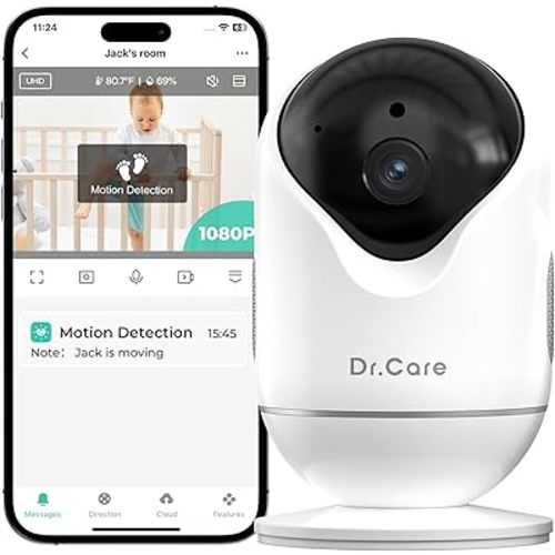 Dr.Care Add on Camera for SBM005 SBM002-1080P Camera App Control, Motion Alerts, HD Night Vision, 2-Way Talk, Multi-User, Triple Security, 1000ft Range
