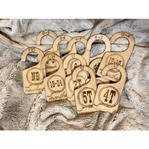 Western Nursery Clothes Dividers: Birch Wood, Newborn to 5T