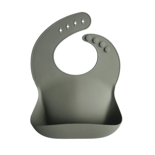 Silicone Baby Bib - Silver Sage