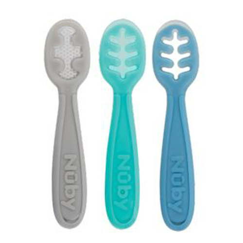 Nuby Baby's First Spoons Feeding Utensils for Babies, 3 Count