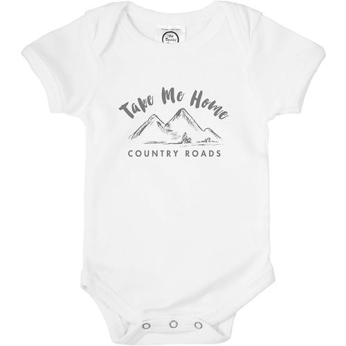 The Spunky Stork Take Me Home Country Roads Organic Cotton Baby Bodysuit