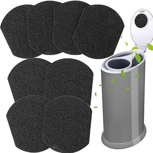 8Pcs Diaper Pail Deodorizer for Ubbi,Diaper Pail Odor Eliminator,Activated Charcoal Filter Odor Absorber Compatible with Ubbi Diaper Pail,High Adsorptivity Diaper Trash Can Odor Control