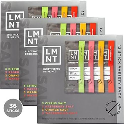 LMNT Zero Sugar Electrolytes - Variety Pack Bundle | Drink Mix | 36-Count