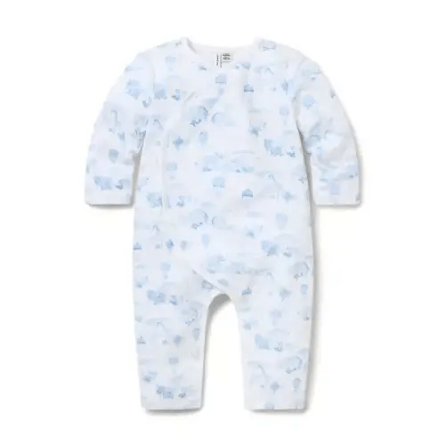 Baby Light Blue Animal Friends Toile Baby Animal Friends Toile Wrap One-Piece by Janie and Jack