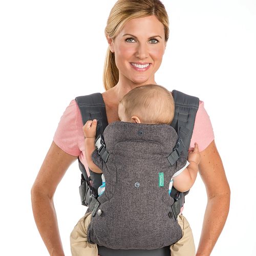 Infantino Flip 4-in-1 Ergonomic Convertible Baby Carrier, Toddler Holding, Body Support, 8-32lb, Gray, Unisex