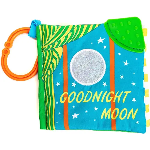 KIDS PREFERRED Goodnight Moon Soft Book with On The Go Clip, 5 Inches