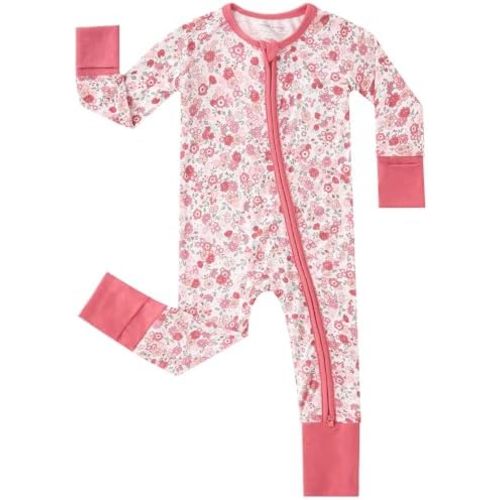 pureborn Baby Boys Girls Sleeper Snug Fit Viscose from Bamboo Pajamas 0-24 Months