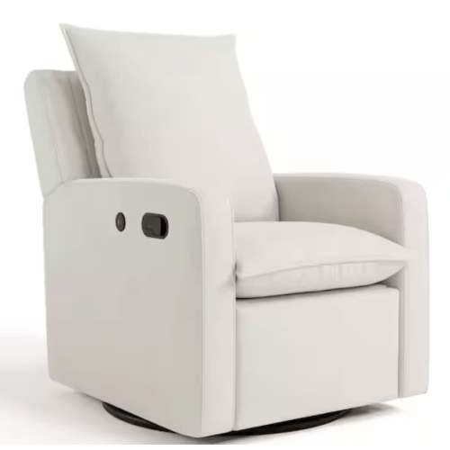 Timeless Ivory Boucle Glider Recliner