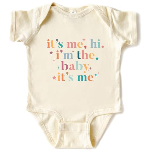 Babies It's Me Hi I'm the Baby It's Me Baby Bodysuit | In my Era Bodysuit for Baby Boys and Girls (3MO, Natural)