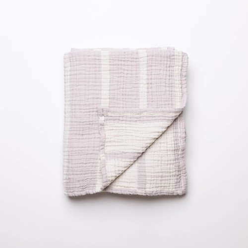 Signature Striped Baby Blanket - Misty Lilac