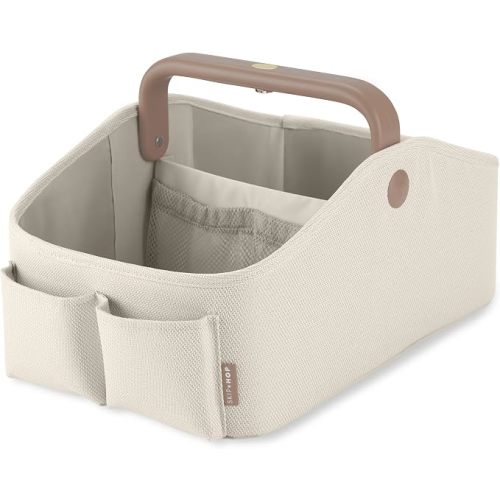Skip Hop Diaper Caddy Organizer with Touch Sensor Night Light Nursery Style Oat