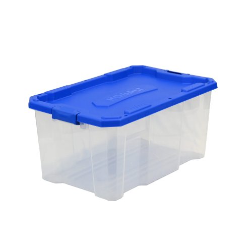Kobalt Large 27 -Gallons ( 108 -Quarts ) Clear Heavy Duty Stackable Tote with Latching Lid