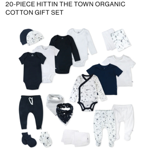 20-Piece HITTIN THE TOWN Organic Cotton Gift Set | Honest Baby Clothing