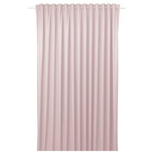 BENGTA Block-out curtain, 1 piece - light pink/with heading tape 210x250 cm