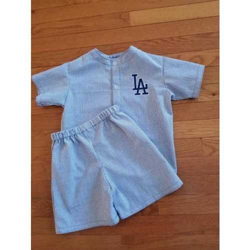 Baseball Jersey, Jersey and cap, shorts, knickers or long pants set inspired by vintage baseball. Great for LA Dodgers baseball fans.