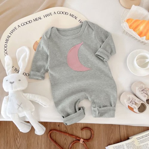 Baby Crooked Moon Patch Romper