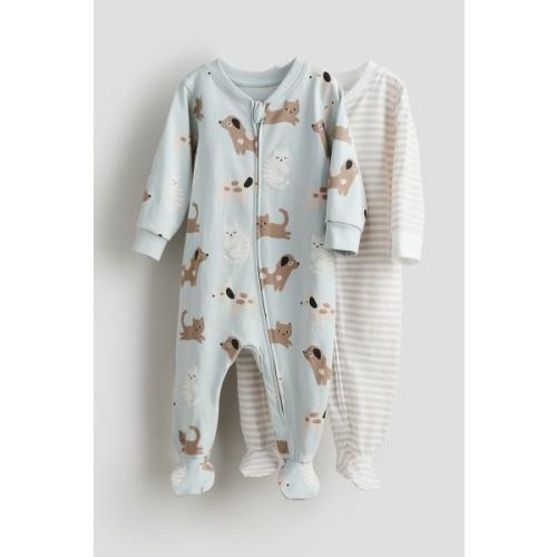 2-pack Zip-up Pajama Jumpsuits