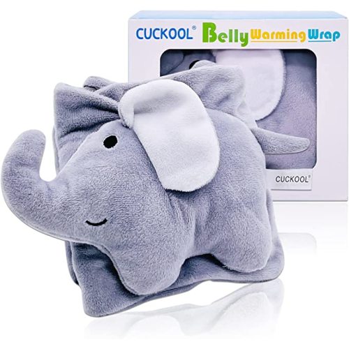 Baby Colic, Gas and Upset Stomach Relief, Baby Heated Tummy Wrap, Infant Swaddling Belly Belt with Soothing Warmth (Elephant)
