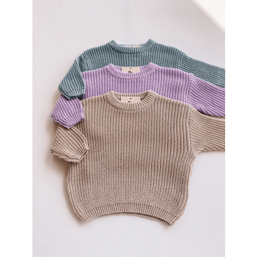 pullover knit sweater LIGHT LAVENDER 9-12 MONTHS