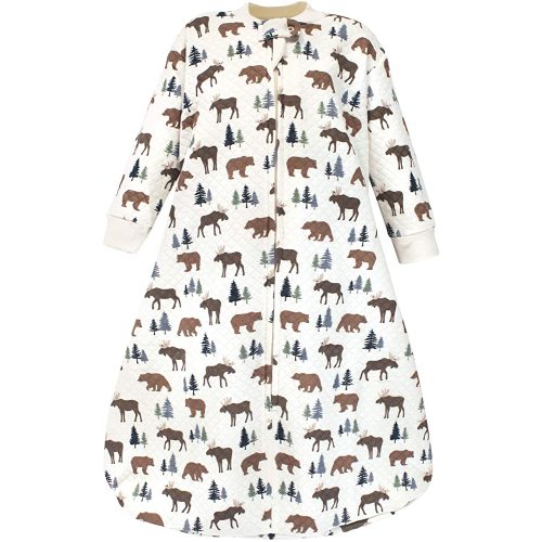 Hudson Baby Unisex Baby Premium Quilted Long Sleeve Sleeping Bag and Wearable Blanket