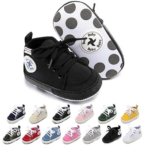 BEIDI Baby Girl Boy Shoes 0-18 Months,Infant Unique Essentials Gifts,Unisex Newborn Doll Slip-on Soft Sole High-top Frist Walking Sneakers