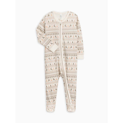 Peyton Zipper Sleeper Fairisle / Fawn / NB