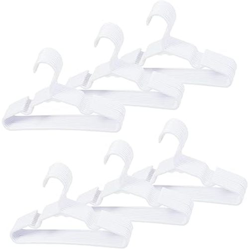 60 pcs White Baby Nursery Closet Hangers,Non-Slip Laundry Infant Pant Hanger for Newborn Clothes,Ultra-Thin Child Coat Hanger for Girl Boy Toddler Kid