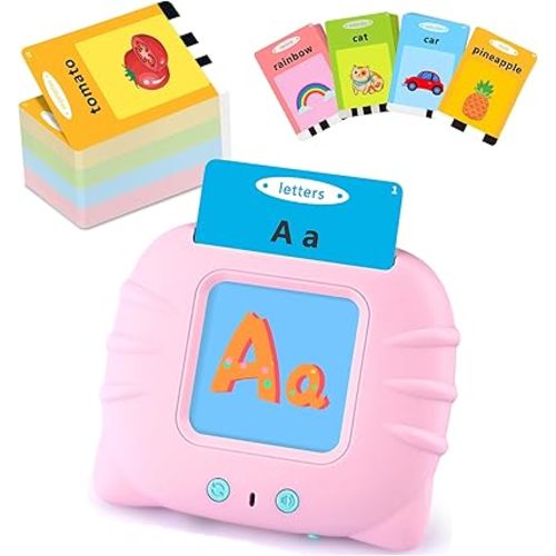 Pocket Speech for Toddlers with 384 Words, Birthday Gift toys for 1 2 3 4 5 Years Old Girls, Talking Flash Cards Educational Toddler Toys, Montessori Sensory Toys for Autism Kids, Learning Toddler Toy