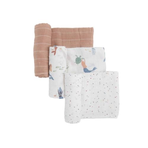 Little Unicorn Cotton Muslin Swaddle Blanket - Berry Lemonade - 3pk