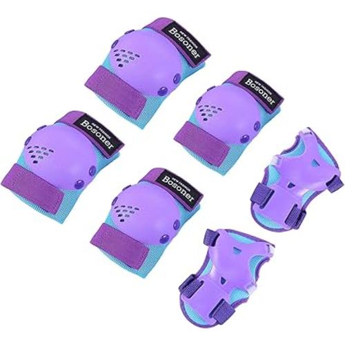 BOSONER Kids/Youth Knee Pad Elbow Pads for Roller Skates Cycling BMX Bike Skateboard Inline Rollerblading, Skating Skatings Scooter Riding Sports