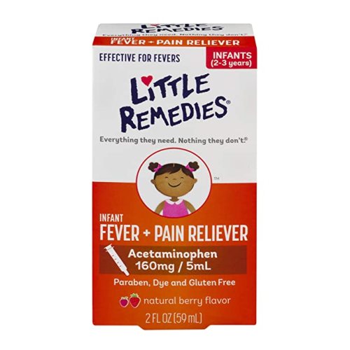 Little Remedies Fever Pain Reliever, 2 Fluid Ounces, Pack of 3