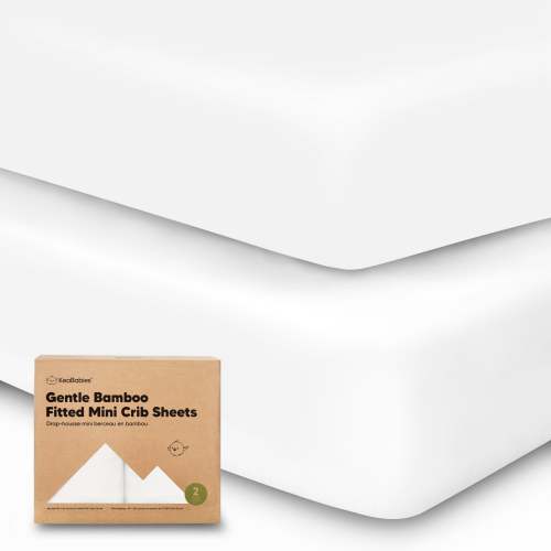 Isla Fitted Mini Crib Sheets - Soft White / 38 x 26