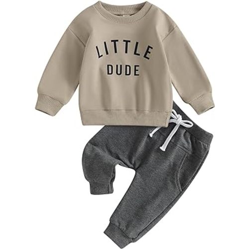 Tsnbre Baby Boy Clothes Outfits Fall Long Sleeve Color Block Sweatshirt Tops Casual Pants Newborn 2Pcs Set