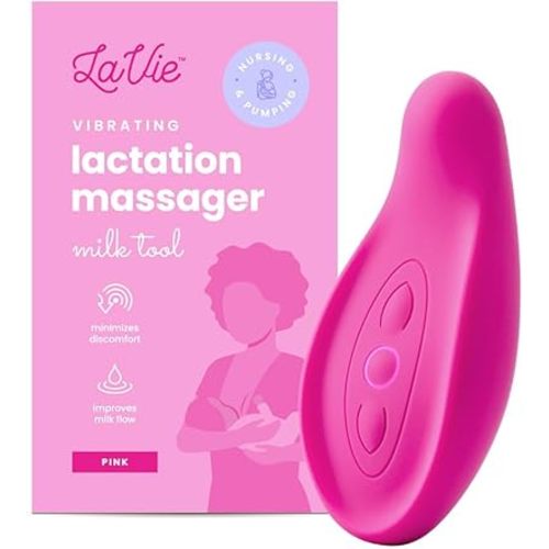 Lactation Massager - Patented Breastfeeding Relief, Boost Milk Flow & Ease Discomfort from Clogged Ducts, Engorgement, Mastisis - Postpartum Essentials for Nursing Moms - HSA/FSA Medical Device