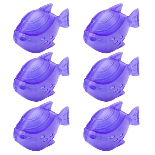 Funmit 6 Pack Universal Humidifier Cleaner Fish Compatible with Almost All Humidifiers and Fish Tanks, Purifies Water, Prevents Hard Water Build-Up, Reduces Scale, Purple