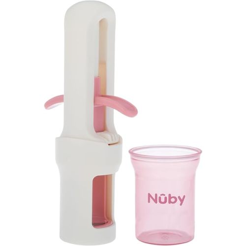 Nuby Grape Cutter Tool – Safe Grape Slicer for Toddlers, Kids & Babies | Fruit Cutter for Snacks, Meals & Baby-Led Weaning, Pink
