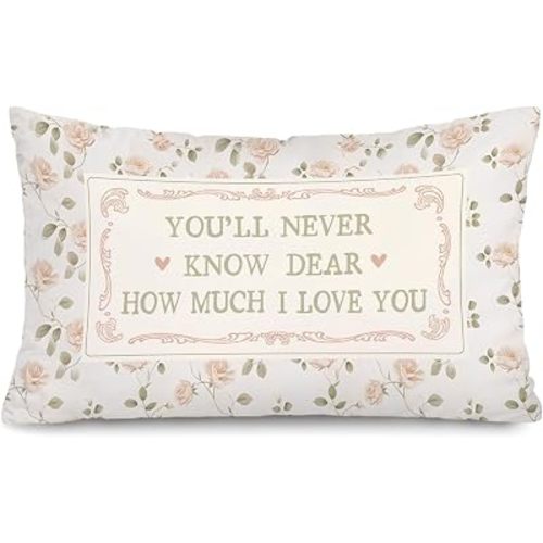 Floral Girl Nursery 12x20 Pillow Cover, Girl Nursery Decor, Cottagecore Rose Flower Botanical Decorative Throw Pillow Covers Pillowcases Decorations for Girls Room Bedroom Playroom Decor