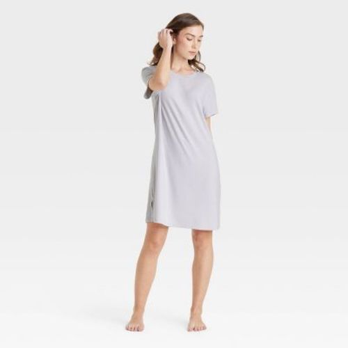 Women's Cloud Knit Pajama T-shirt Dress - Auden™ Mauve S: Modal-spandex Blend, Extra Lightweight, , Short Sleeve