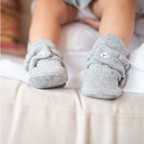 0-3 Months Burt's Bees Baby Booties, Organic Cotton Adjustable Infant Sock