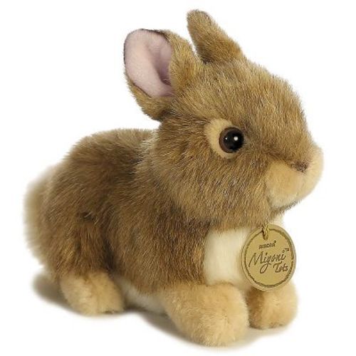 Aurora Small Baby Bunny Miyoni Tots Adorable Stuffed Animal Tan 7"