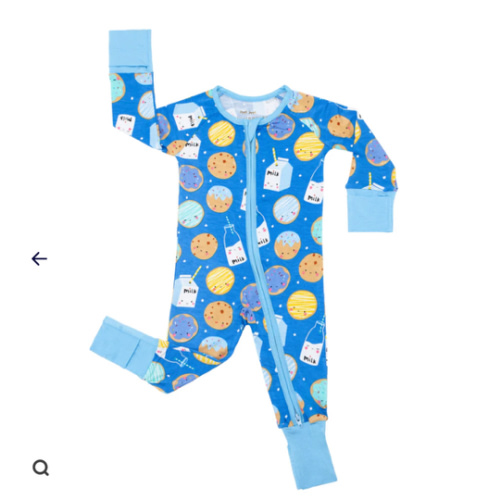 Blue Cookies & Milk Zippy - Little Sleepies