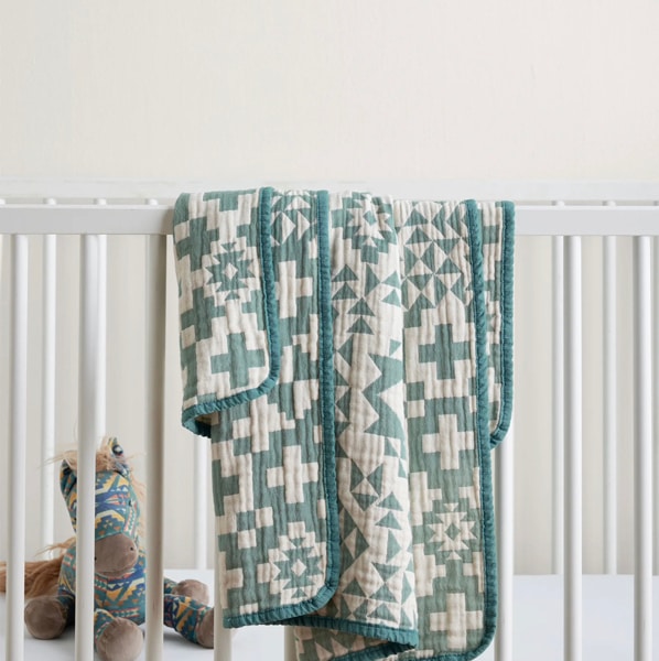 BLUE RIDGE ORGANIC COTTON BABY BLANKET