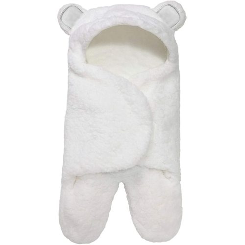 Jam Naturals- Baby Swaddle Blanket, Cute Bear Organic Receiving Swaddling Wrap, Gender Neutral Soft Newborn Baby Registry Gift (White 0-3m)
