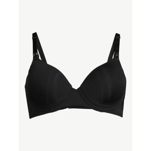 Joyspun Women's Maternity Nursing T-Shirt Bra with Flex Cup, Sizes 34B to 40DDD