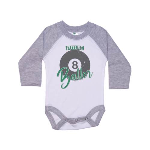 Pool Onesie®, Future Baller, Billiards Onesie® 8 Ball Onesie®, Billiards Bodysuit, Sublimated Design, Pool Ball Onesie®, Billiards