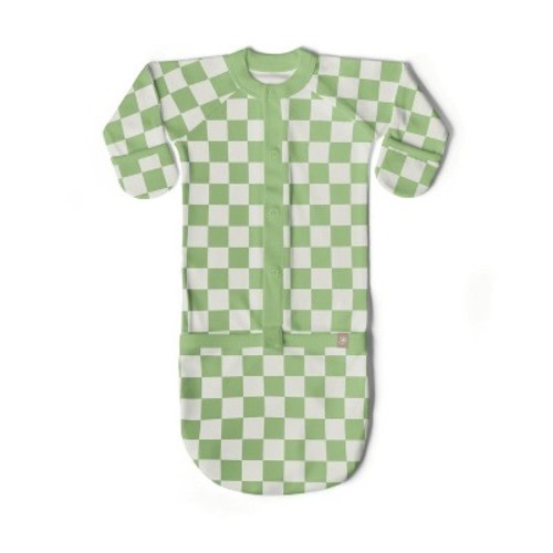 Goumi 24 Hour Convertible Sleeper Baby Gown, Color: Cabana green, Size: 3-6m